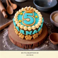 Paw Dog Birthday Cake (Blue) – Image 1