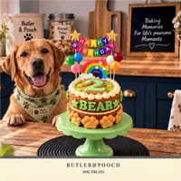 Paw Dog Birthday Cake (Green) – Image 2