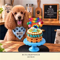 Paw Dog Birthday Cake (Blue) – Image 5