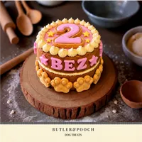 Paw Dog Birthday Cake (Pink) – Image 2
