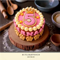 Paw Dog Birthday Cake (Pink) – Image 1