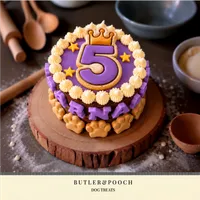 Paw Dog Birthday Cake (Purple) – Image 1