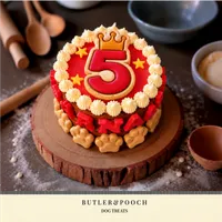 Paw Dog Birthday Cake (Red) – Image 1