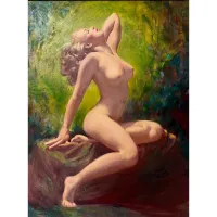 Earl Moran - Marilyn Monroe Oil on canvas – Image 1