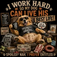 I Work Hard So My Dog Can Live His Best Life T-Shirt – Image 1