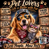 Pet Lovers Happy Dog T-Shirt – Image 1