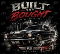 1966 Mustang - T-Shirt – S, Black