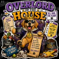 Overlord Golden - Ready-to-Press DTF Transfer – 8 inch