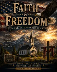 One Nation Under God - Ready-to-Press DTF Transfer – 8 inch