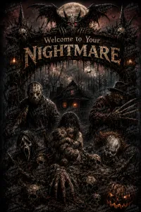 Welcome to Your Nightmare - T-Shirt – S, Black