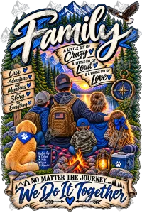 Crazy Family - Ready-to-Press DTF Transfer – 8 inch