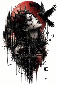 Gothic Skull T-Shirt – Image 1
