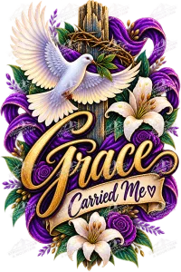 Grace Will Carry Me - T-Shirt – S, Black