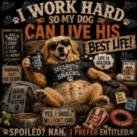 I Work Hard So My Dog Can Live His Best Life - Ready-to-Press DTF Transfer – Image 1