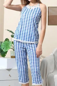 Lace Trim Racerback Capri Pajama Set – Image 2