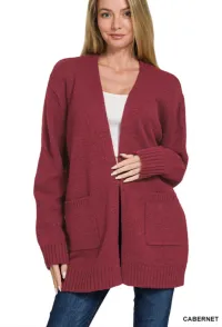 Cozy Comfort Open Front Sweater Cardigan – Image 2