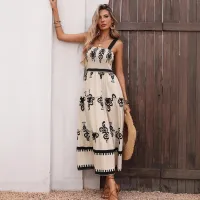 Santorini Breeze Boho Smocked Maxi Dress – Image 3