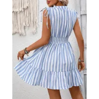 Fresh Start Striped Ruched Sleeveless Dress – Image 2