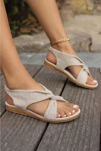 Coastal Breeze Cross Strap Sandals – Image 4