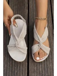 Coastal Breeze Cross Strap Sandals – Image 2