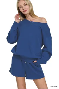 Cozy Escape Fleece Lounge Set – Navy – Image 1