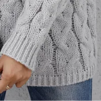 Cozy Comfort Hooded Cable Knit Sweater – Image 6
