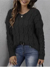 Cozy Comfort Hooded Cable Knit Sweater – Image 8