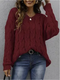 Cozy Comfort Hooded Cable Knit Sweater – Image 10