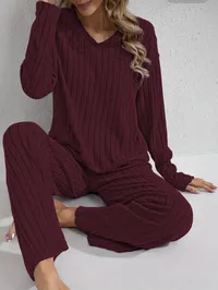 Ribbed Knit Pajama Set – Image 2