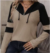 Half-Zip Color Block Hoodie – Image 5