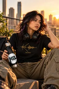 Keep Beats Gold Frequency Tee – Image 9