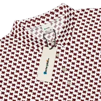 Men’s Fitted State of Texas Polo in Maroon – Image 1