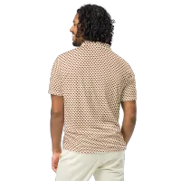Men’s Fitted State of Oklahoma Polo in Crimson and Cream – Image 7