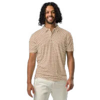 Men’s Fitted State of Oklahoma Polo in Crimson and Cream – Image 6