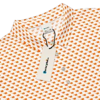 Men’s Fitted State of Oklahoma Polo in Orange – Image 1