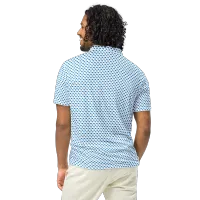 Men's Fitted State of Oklahoma Polo in Thunder Blue – Image 4