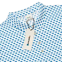Men's Fitted State of Oklahoma Polo in Thunder Blue – Image 1