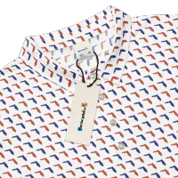 Men’s Fitted State of Florida Polo in Blue & Orange – Image 1
