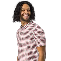 Men's Fitted State of Ohio Polo in Scarlet & Gray – Image 4