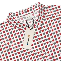 Men's Fitted State of Ohio Polo in Scarlet & Gray – Image 1