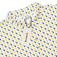 Men’s Fitted State of Michigan Polo in Maize and Blue – Image 1