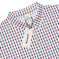 Men’s State of Mississippi Polo in Powder Blue and Red – Image 1
