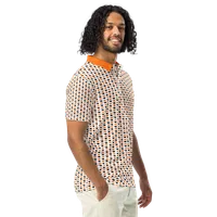 Men’s Slim Fit Oklahoma Polo in Orange and Black – Image 6