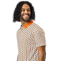 Men’s Slim Fit Oklahoma Polo in Orange and Black – Image 5