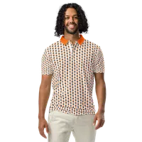 Men’s Slim Fit Oklahoma Polo in Orange and Black – Image 4