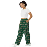 Don't Stop Believin' All-over print Unisex Wide-leg Pants – Image 2