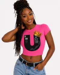 NUW U CLASSIC CROP TOPS – Medium, Pink