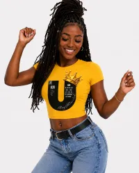 NUW U CLASSIC CROP TOPS – Large, Yellow