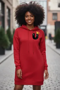 NUW U HOODIE DRESS – Extra Large, Red