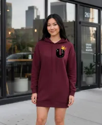 NUW U HOODIE DRESS – Medium, Maroon